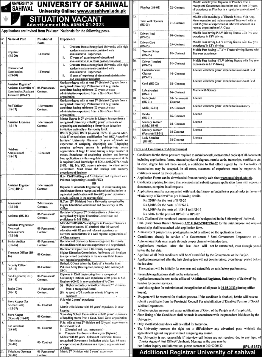 Non-Teaching Positions 2023